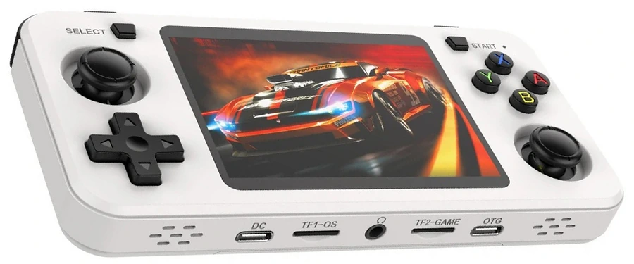 Opaque white R36H with black sticks, front controls and the original supplied screen image.